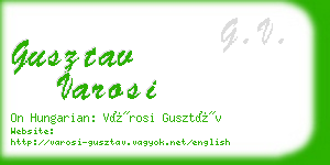 gusztav varosi business card